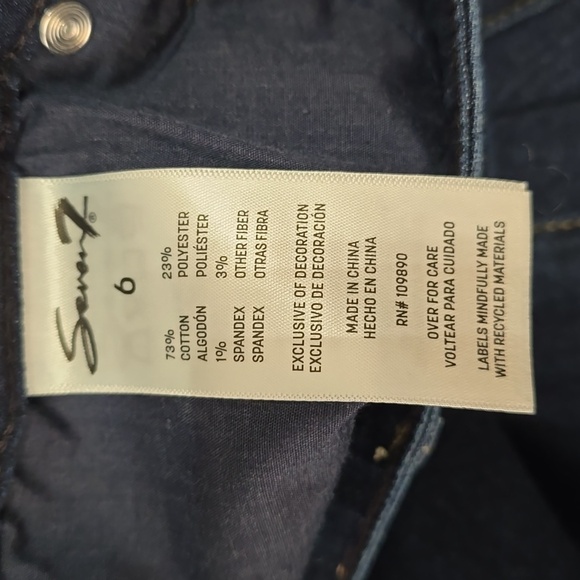 🆕️ Seven7 Women's Deep Indigo Skinny Jeans - Picture 4 of 4